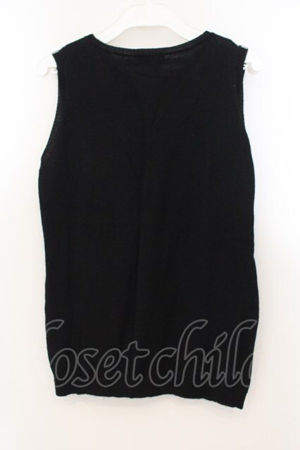 画像3: COMMO ROUGE / ロゴビーズニットタンク  ブラック O-26-01-24-035-PU-TO-IG-ZT010 (3)