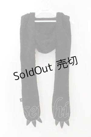 画像: LOVER’S ROCK / つのフードマフラー  ブラック O-26-01-24-039-PU-ZA-IG-OS