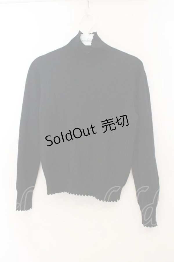 画像1: Jane Marple / ハイネックニット  クロ O-26-01-24-043-JM-TO-IG-OS (1)