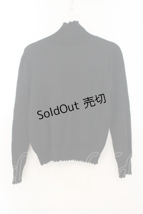 画像2: Jane Marple / ハイネックニット  クロ O-26-01-24-043-JM-TO-IG-OS (2)