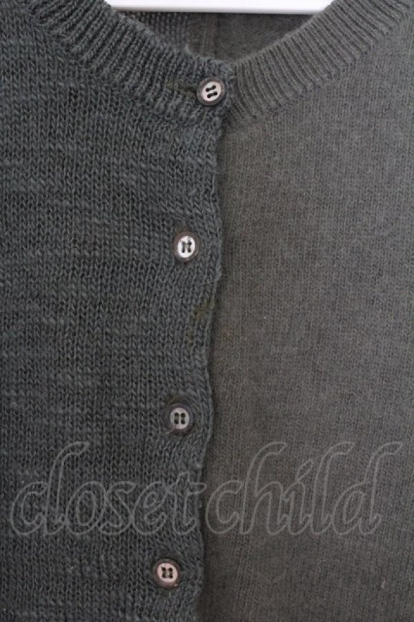 画像2: Jane Marple Dans Le Salon / ニットカーディガン M グリーン O-26-01-24-046-JM-TO-IG-OS (2)