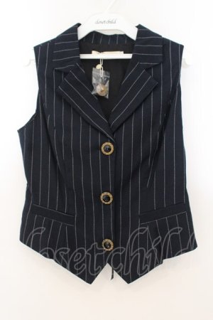 画像: Miss Point / 薔薇人形 ベスト S ネイビー O-26-01-24-047-0-TO-IG-OS