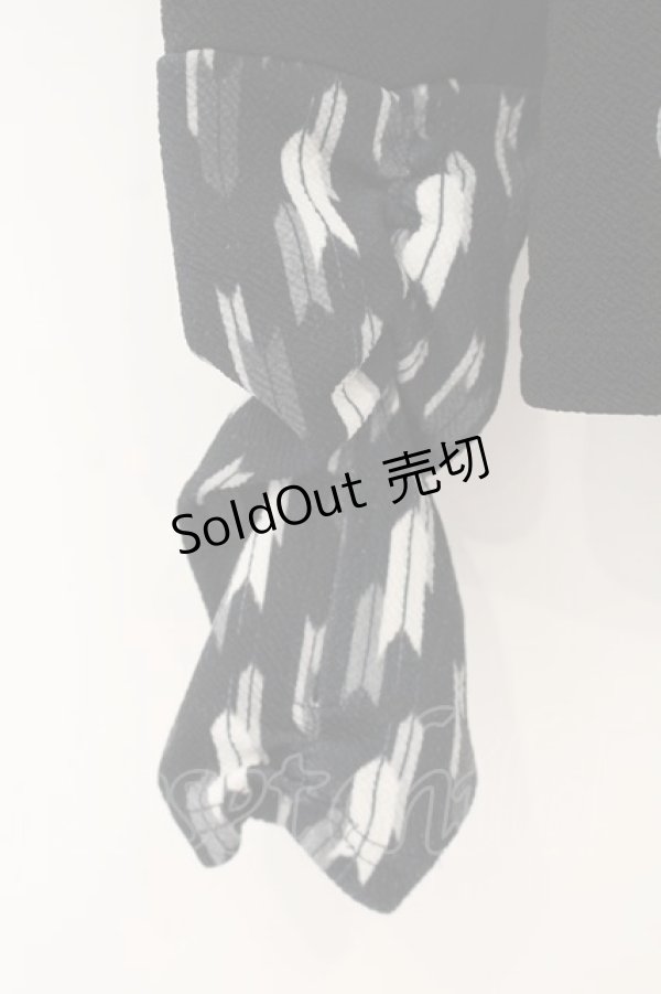 画像3: Qutie Frash / 矢絣クロスカットソー  ブラック O-26-01-24-005-QU-TO-IG-OS (3)