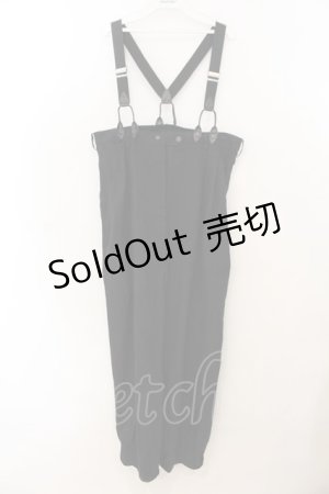 画像: Jean Paul GAULTIER / パイソンサスペンダーサロペット 40 ブラック O-26-01-24-048-GO-OP-IG-OS