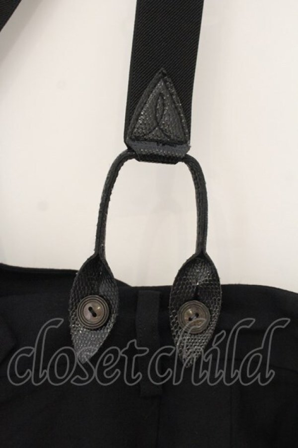 画像2: Jean Paul GAULTIER / パイソンサスペンダーサロペット 40 ブラック O-26-01-24-048-GO-OP-IG-OS (2)