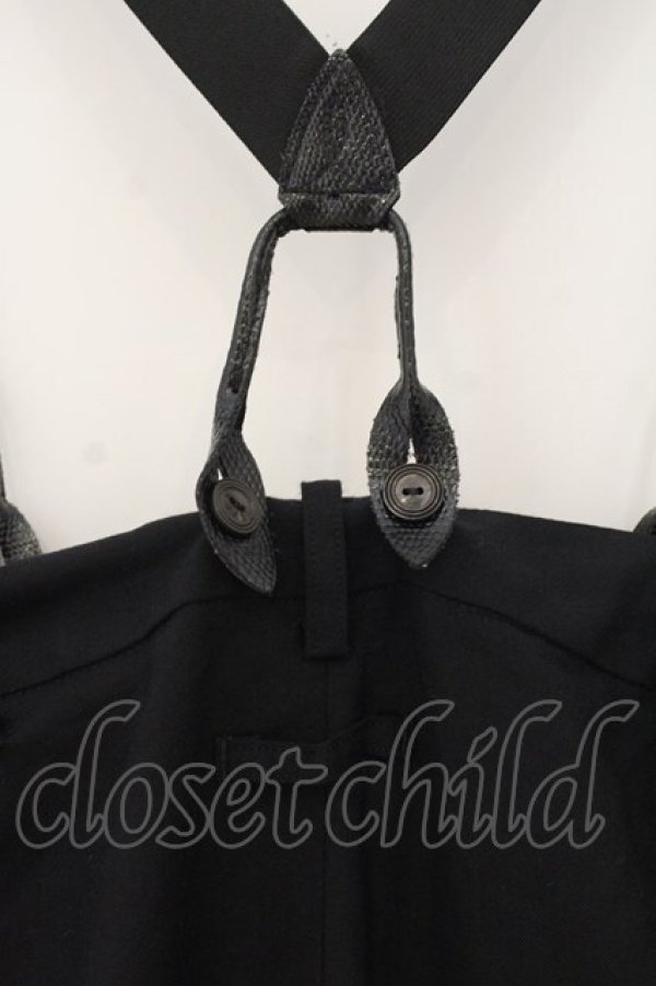 画像5: Jean Paul GAULTIER / パイソンサスペンダーサロペット 40 ブラック O-26-01-24-048-GO-OP-IG-OS (5)