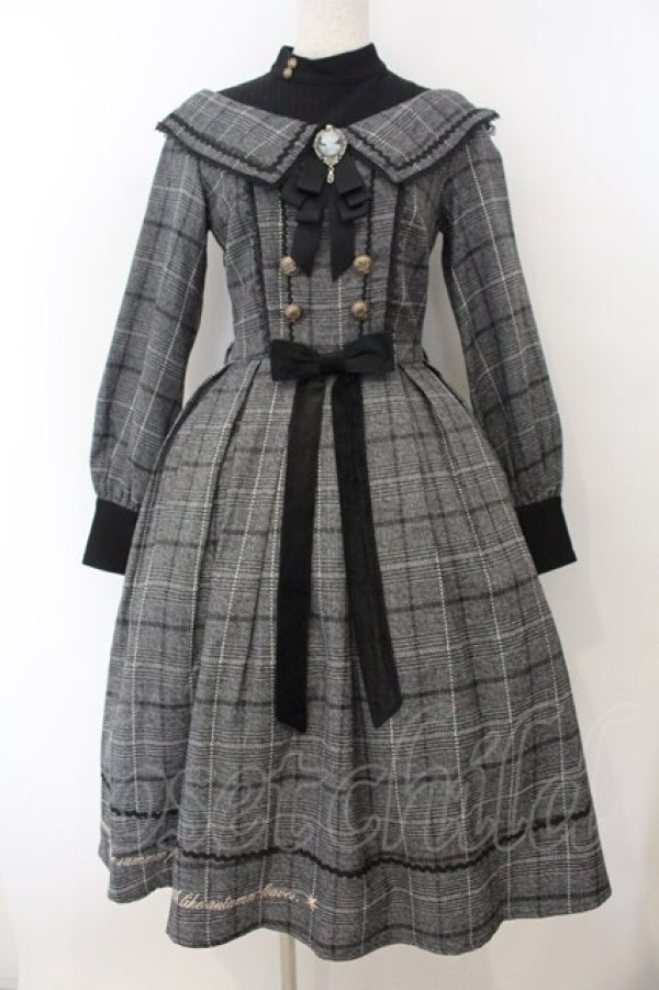 画像1: YeeYe / フォンテンブローワンピース S クロ×グレー O-26-01-24-050-EL-OP-IG-OS (1)