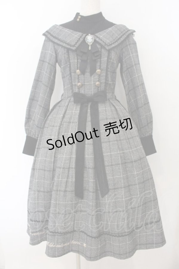 画像1: YeeYe / フォンテンブローワンピース S クロ×グレー O-26-01-24-050-EL-OP-IG-OS (1)