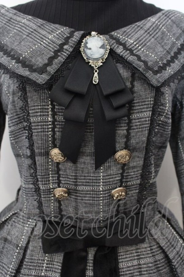 画像2: YeeYe / フォンテンブローワンピース S クロ×グレー O-26-01-24-050-EL-OP-IG-OS (2)