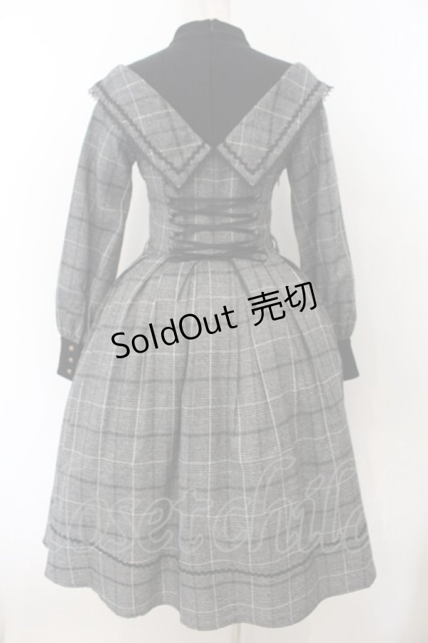画像4: YeeYe / フォンテンブローワンピース S クロ×グレー O-26-01-24-050-EL-OP-IG-OS (4)