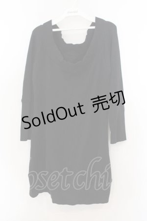 画像: Na+H / リブワンピース  ブラック O-26-01-24-006-PU-OP-IG-OS