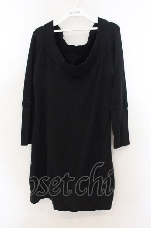 画像1: Na+H / リブワンピース  ブラック O-26-01-24-006-PU-OP-IG-OS (1)