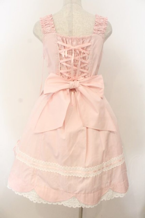 画像6: BABY,THE STARS SHINE BRIGHT / 裾スカラップジャンパースカート  ピンク O-26-01-24-054-BA-OP-OW-OS (6)