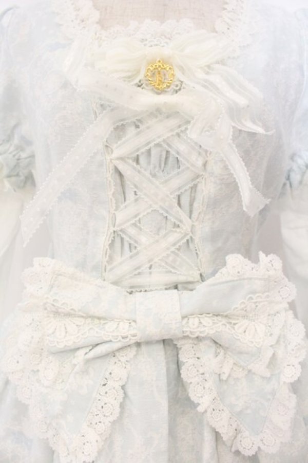 画像2: BABY,THE STARS SHINE BRIGHT / 不思議の国のアリス 付け襟・カチューシャ付きドレス  サックス O-26-01-24-056-BA-OP-IG-OS (2)