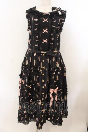 画像: MONO GIRL / Rothenburg Bearジャンパースカート  クロ O-26-01-24-060-EL-OP-IG-OS