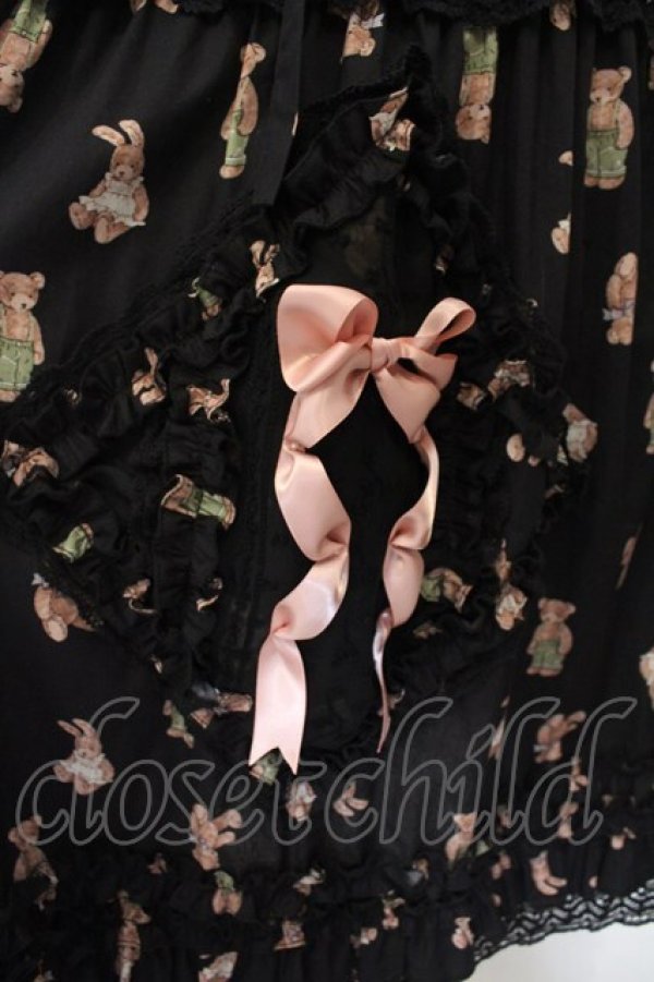 画像4: MONO GIRL / Rothenburg Bearジャンパースカート  クロ O-26-01-24-060-EL-OP-IG-OS (4)