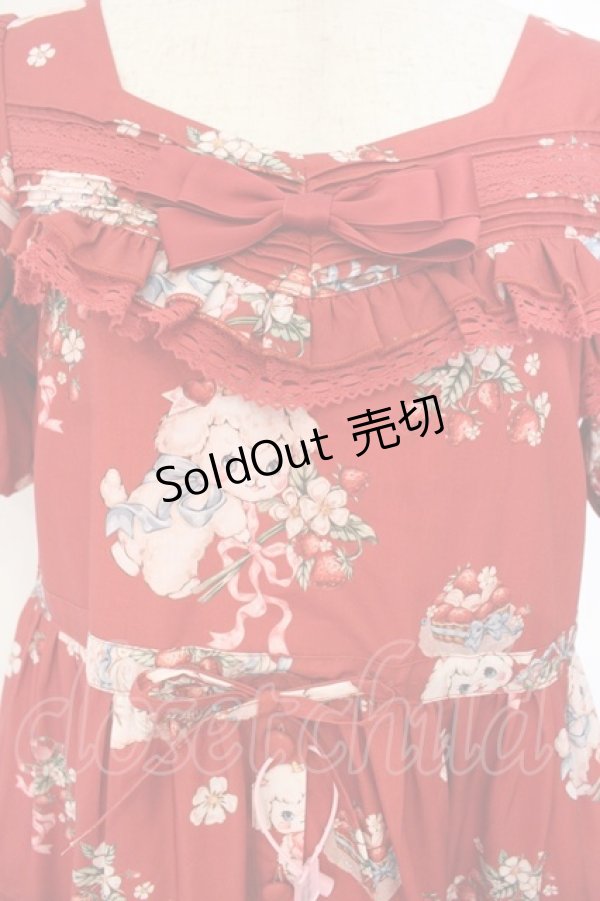 画像2: Little Plum / ストロベリーブーケロリィタドレス S アカ O-26-01-24-061-EL-OP-IG-OS (2)