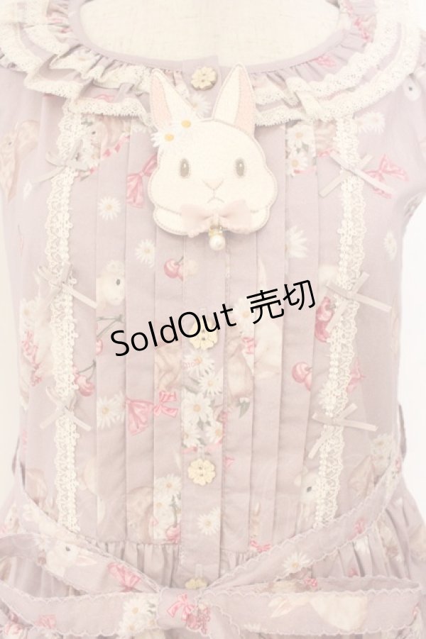 画像2: Cotton Rabbit / リスとウサギのジャンパースカート S ピンク O-26-01-24-063-EL-OP-IG-OS (2)