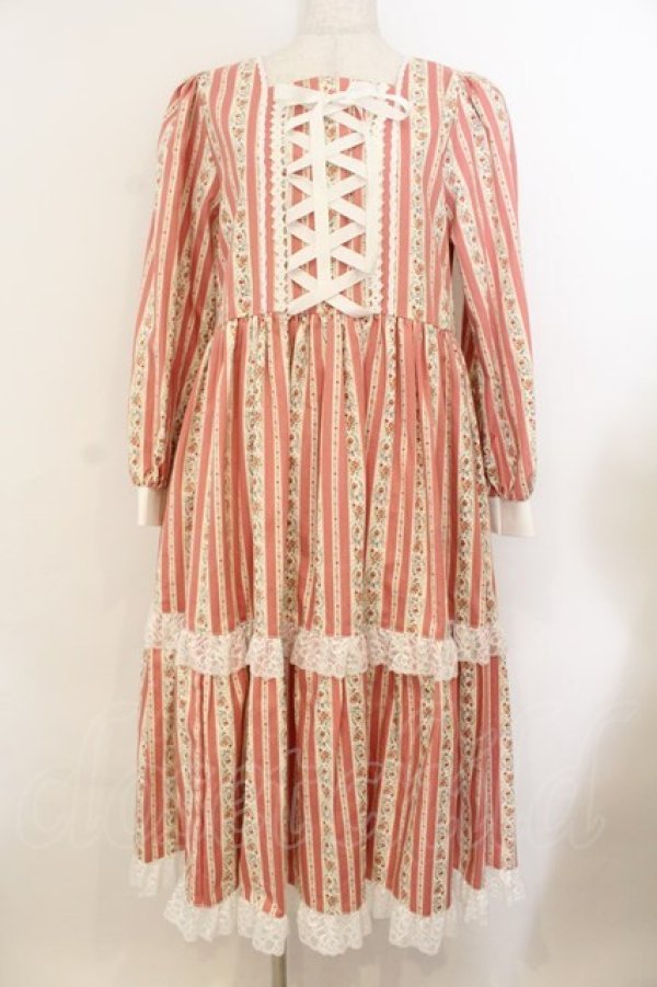 画像1: marcHenTica / フラワーガーデンワンピース サイズ(採寸データをご参照ください) ピンク O-26-01-24-064-LO-OP-OW-OS (1)