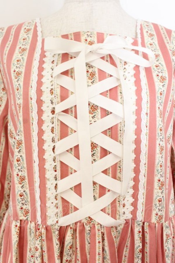 画像2: marcHenTica / フラワーガーデンワンピース サイズ(採寸データをご参照ください) ピンク O-26-01-24-064-LO-OP-OW-OS (2)