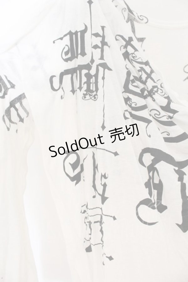 画像3: h.NAOTO / "White Shadow"Mesh Tops トップス  ホワイト O-26-01-24-008-HN-TO-IG-OS (3)