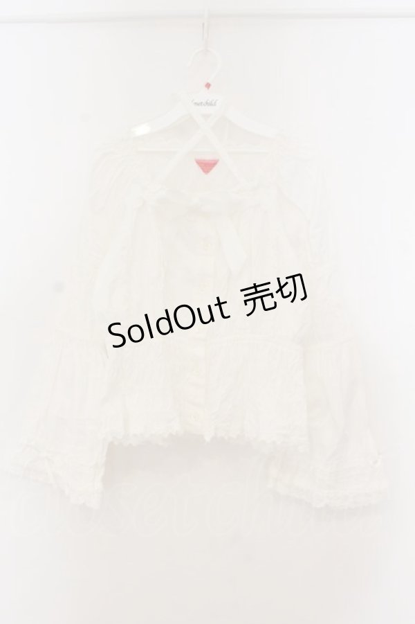 画像1: BABY,THE STARS SHINE BRIGHT / 姫袖ウエストシャーリングブラウス  シロ O-26-01-24-068-BA-BL-IG-OS (1)