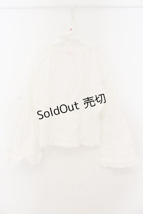 画像5: BABY,THE STARS SHINE BRIGHT / 姫袖ウエストシャーリングブラウス  シロ O-26-01-24-068-BA-BL-IG-OS (5)