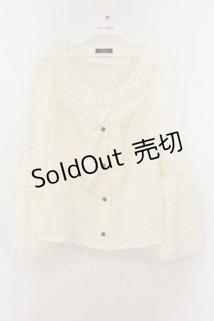 画像: ALICE and the PIRATES / Vampireローズレースブラウス  生成り O-26-01-24-069-PA-BL-IG-OS