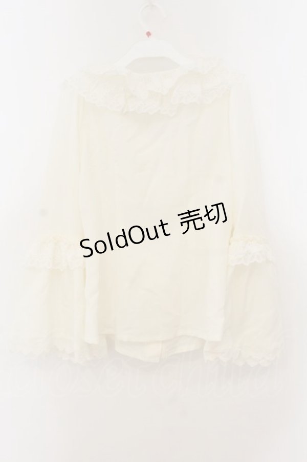 画像4: ALICE and the PIRATES / Vampireローズレースブラウス  生成り O-26-01-24-069-PA-BL-IG-OS (4)