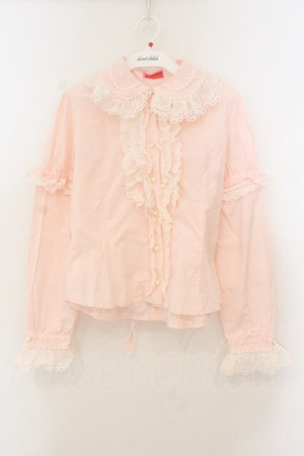 画像1: BABY,THE STARS SHINE BRIGHT / ハートハートブラウス  ピンク O-26-01-24-070-BA-BL-IG-OS (1)