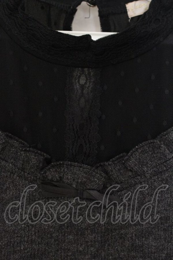 画像2: axes femme POETIQUE / インナー重ね肩開きカットプルオーバー M グレー O-26-01-24-082-AX-TO-OW-OS (2)