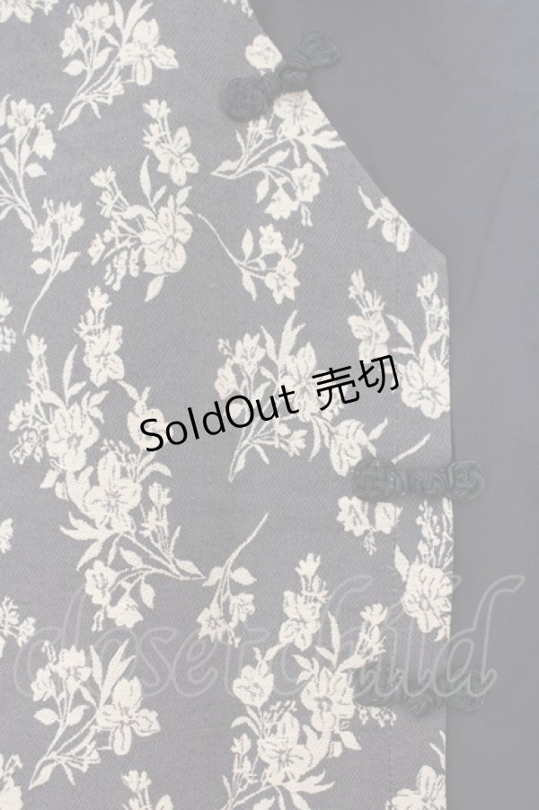 画像2: axes femme / ジャカード×チャイナブラウス F コン O-26-01-24-086-AX-BL-OW-ZT003 (2)