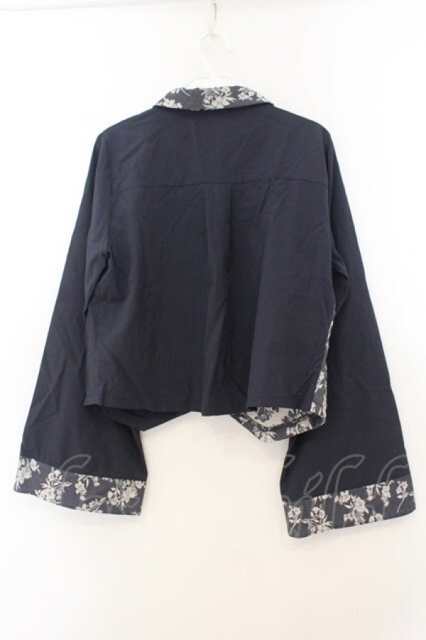 画像3: axes femme / ジャカード×チャイナブラウス F コン O-26-01-24-086-AX-BL-OW-OS (3)