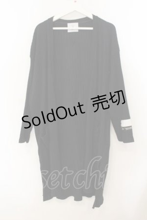 画像: KMK / バックパッチテレコロングカーディガン L ブラック O-26-01-24-090-PU-TO-YM-OS