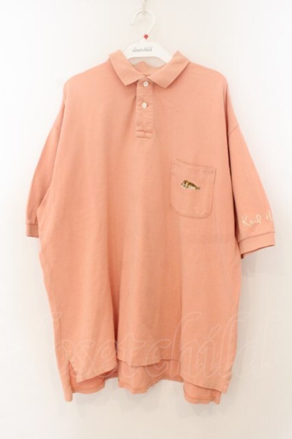 画像1: Karl Helmut / 虎刺繍ポロシャツ  ピンク O-26-01-24-091-EL-BL-YM-OS (1)