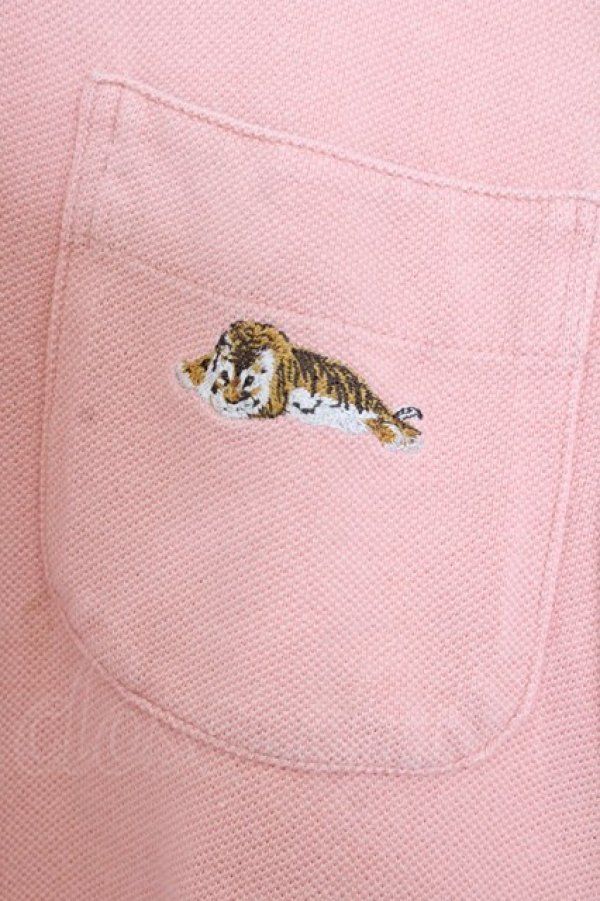 画像2: Karl Helmut / 虎刺繍ポロシャツ  ピンク O-26-01-24-091-EL-BL-YM-OS (2)