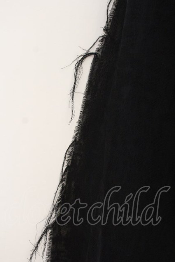 画像3: h.NAOTO / 異素材ランダムスカート  ブラック O-26-01-24-010-HN-SK-IG-OS (3)