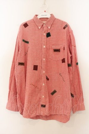 画像: Karl Helmut / ギンガムチェックボタンダウンシャツ M アカ O-26-01-24-095-EL-BL-YM-ZT013
