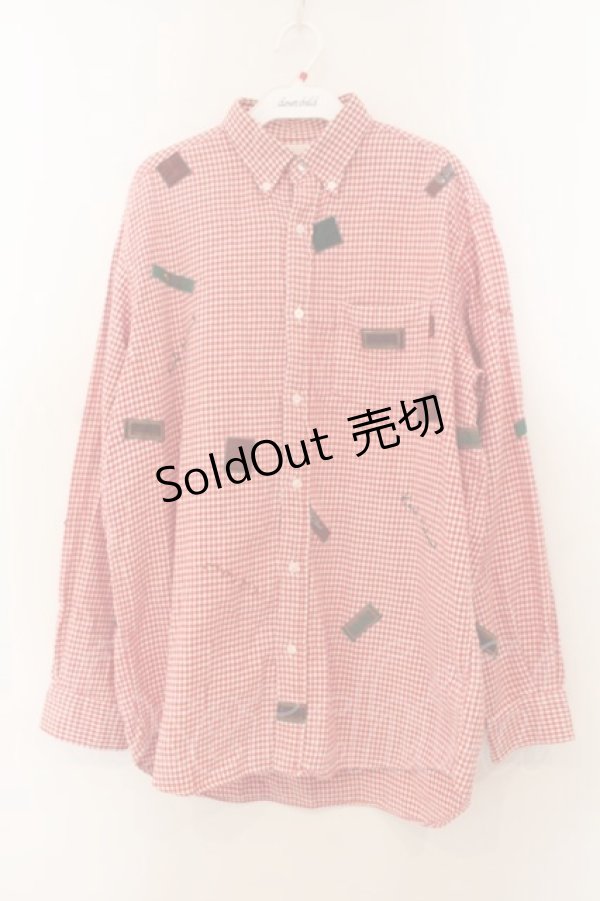 画像1: Karl Helmut / ギンガムチェックボタンダウンシャツ M アカ O-26-01-24-095-EL-BL-YM-ZT013 (1)