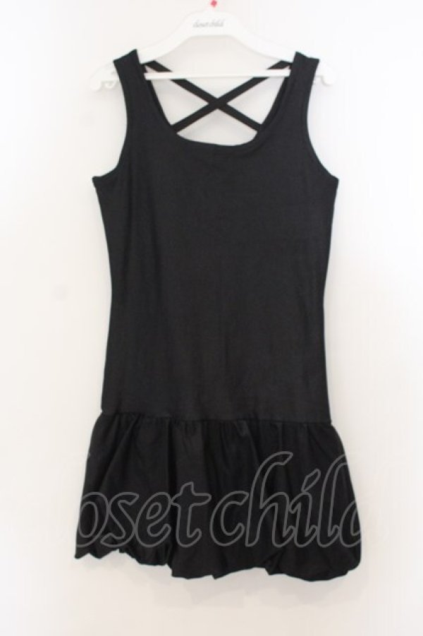 画像1: Na+H / MCタンクワンピース  ブラック O-26-01-24-011-PU-OP-IG-OS (1)