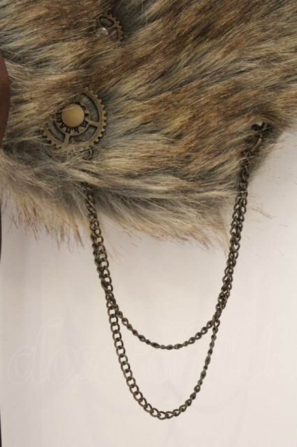 画像2: STEAM / ギアチャームファーティペット  ブラウン O-26-01-24-012-HN-TO-IG-OS (2)