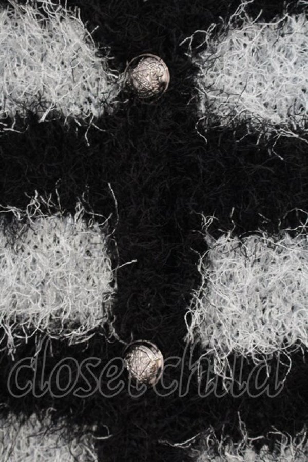 画像2: NOEMIE / もしゃもしゃ囚人ユニセックスカーディガン  クロ×サックス O-26-01-24-013-LO-TO-IG-OS (2)