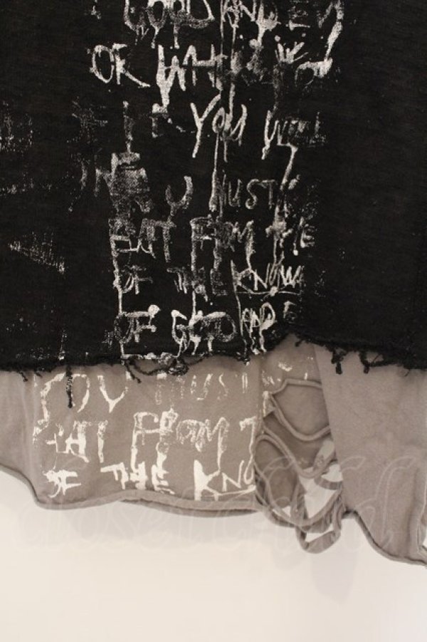 画像3: h.ANARCHY / レイヤードダメージタンク  ブラック×グレー O-26-01-24-014-HN-TO-IG-OS (3)