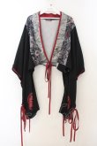 画像1: Qutie Frash / 着物ショートカーデ  ブラック×レッド O-26-01-24-015-QU-TO-IG-OS (1)
