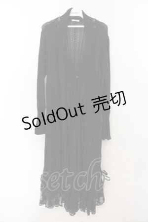 画像: axes femme / ジレ重ね着風ロングカーデ M ブラック O-26-01-24-002-AX-OP-IG-OS