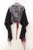画像4: Qutie Frash / 着物ショートカーデ  ブラック×レッド O-26-01-24-015-QU-TO-IG-OS (4)
