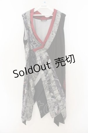 画像: Qutie Frash / インナーチュニック  ブラック×シルバー×レッド O-26-01-24-016-QU-TO-IG-OS