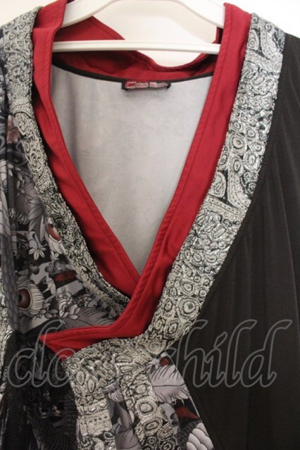 画像2: Qutie Frash / インナーチュニック  ブラック×シルバー×レッド O-26-01-24-016-QU-TO-IG-OS (2)