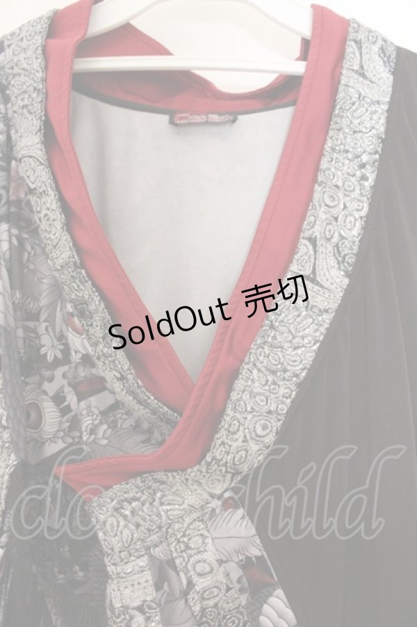 画像2: Qutie Frash / インナーチュニック  ブラック×シルバー×レッド O-26-01-24-016-QU-TO-IG-OS (2)