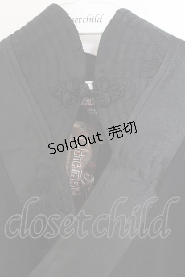 画像2: Qutie Frash / 着物カシュクールインナー  ブラック O-26-01-24-018-QU-TO-OW-OS (2)